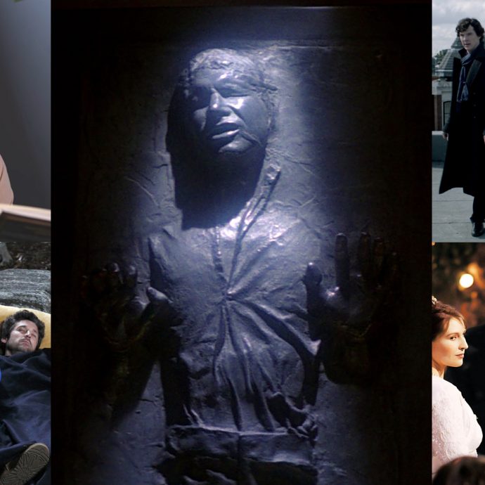cliffhanger in tv shows han solo in carbonite breaking bad stranger things is hop dead
